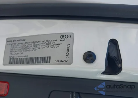 2022 Audi A4 Premium Plus 45 Tfsi S Line Quattro S Tronic z USA, uszkodzony, nr VIN WAUEAAF46NN009800